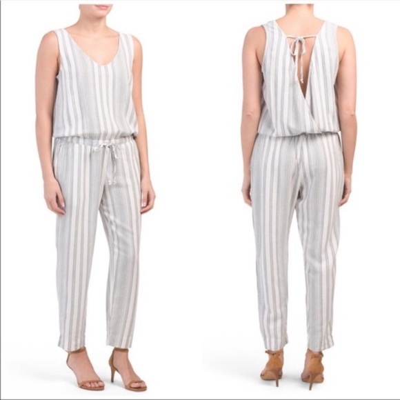 cloth & stone Pants - cloth & stone Pinstripe Jumpsuit